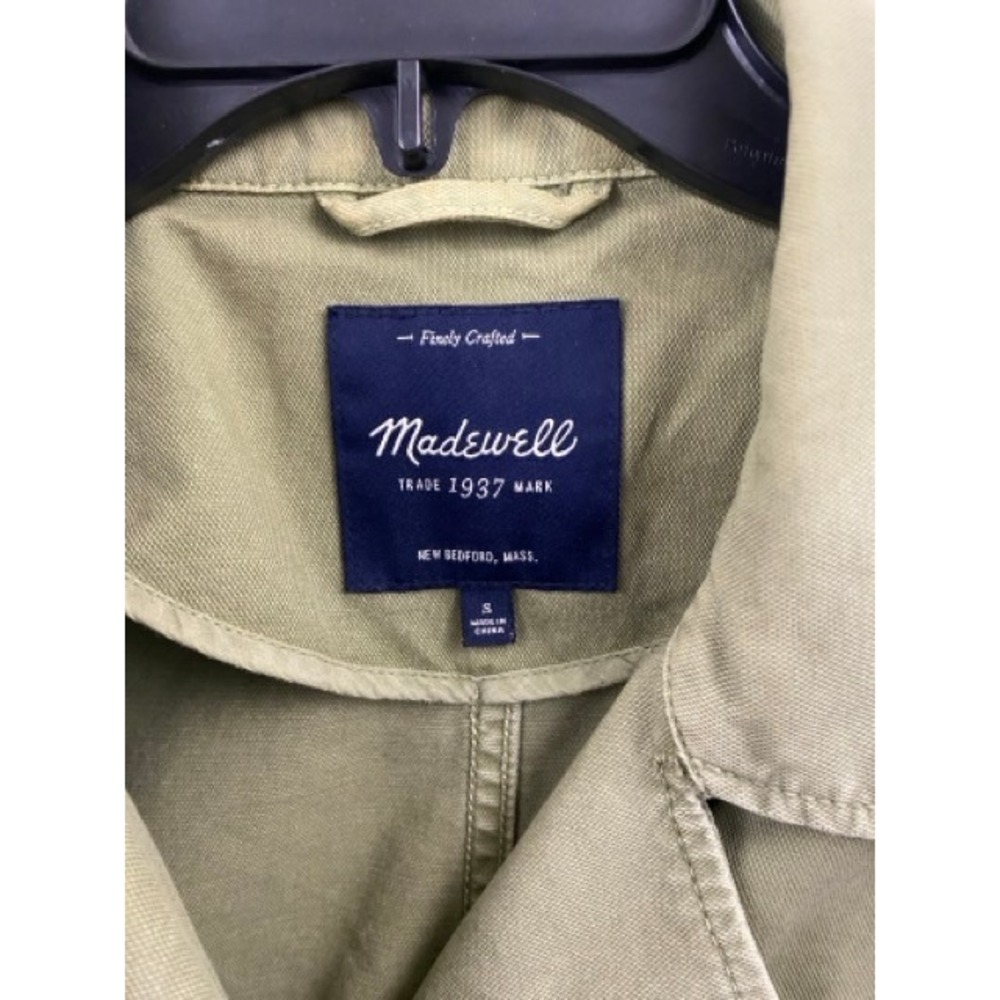 Madewell Utility Coat Womans Small Jacket Olive Green Military Field Small Patch - Picture 4 of 13